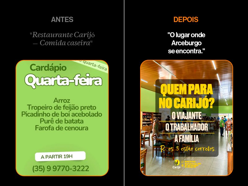 Antes e depois Carijó